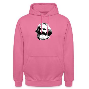 Karl Marx-T-Shirt - Unisex Hoodie - Pink - Vorne - Alina (178cm) & Michal (187cm)