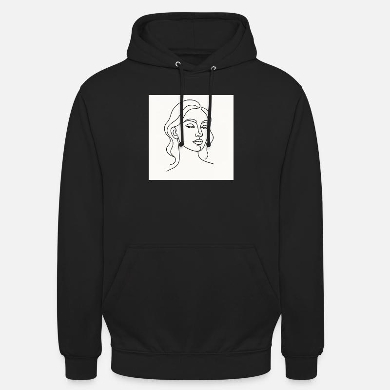 Die gezeichnete Lady - Unisex Hoodie - Schwarz