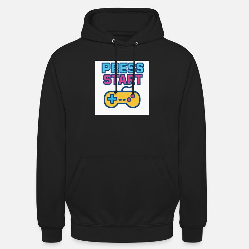 Press Start Gaming Graphics Vintage - Unisex Hoodie - black