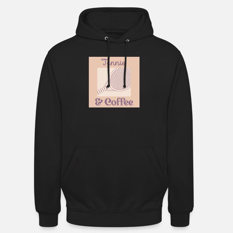 Café de tennis - Sweat-shirt à capuche unisexe - noir