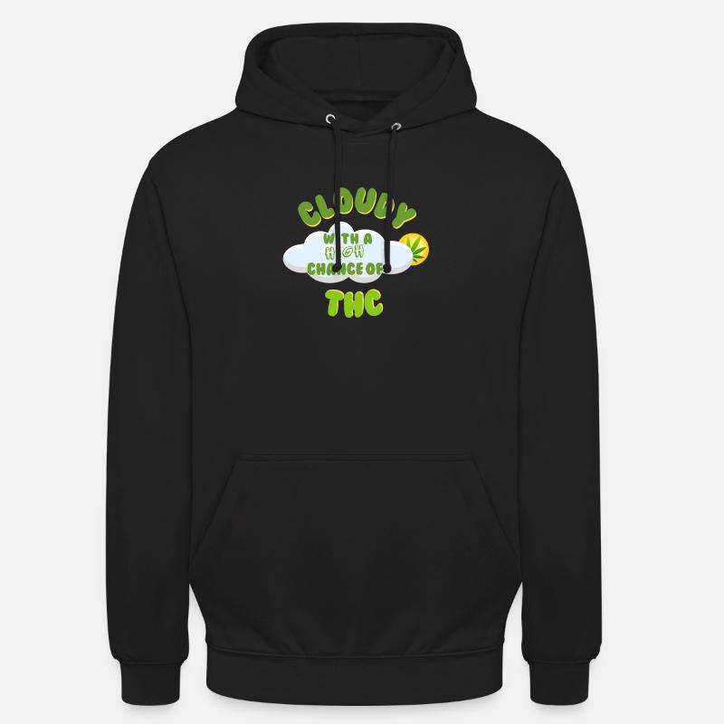 Cloudy THC Celebration Design - Unisex Hoodie - black
