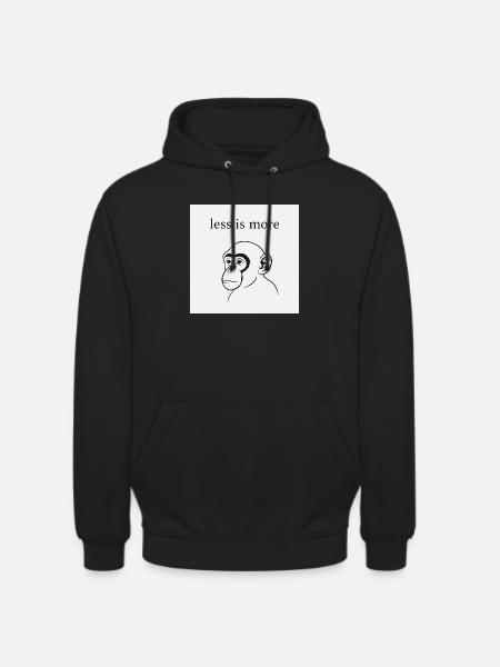 Minimalist monkey motivation - Unisex Hoodie - black