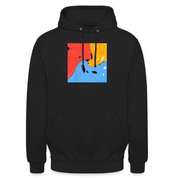 Verrückte Farben - Unisex Hoodie - Schwarz - Vorne - Alina (178cm) & Michal (187cm)
