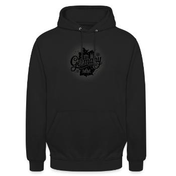 Deutschland - Souvenir-Design - Unisex Hoodie - Schwarz - Vorne - Alina (178cm) & Michal (187cm)
