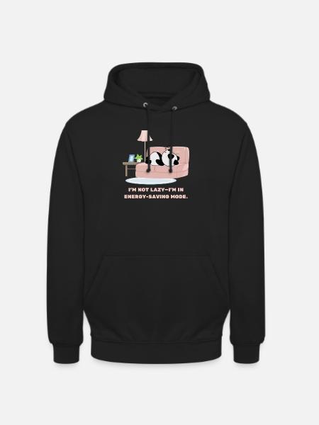 Jag är inte lat Design för dem som gillar att sova - Luvtröja unisex - svart