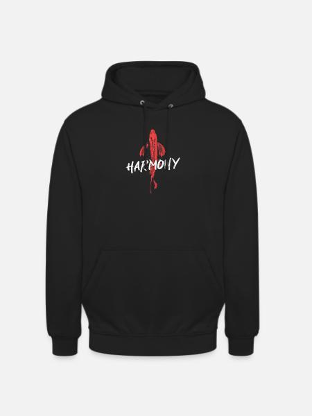 Koi Fish Energetic Harmony - Unisex Hoodie - black