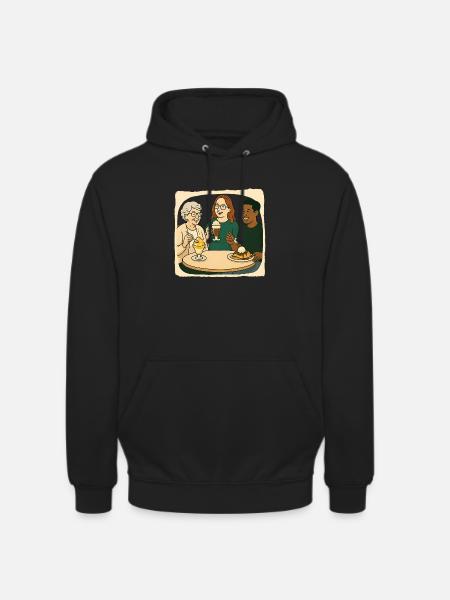Oma Karin - im Eis Cafe - Unisex Hoodie - black