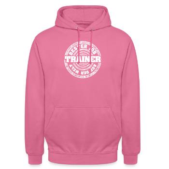 Entraîneur - Sweat-shirt à capuche unisexe - rose - Devant - Alina (178cm) & Michal (187cm)