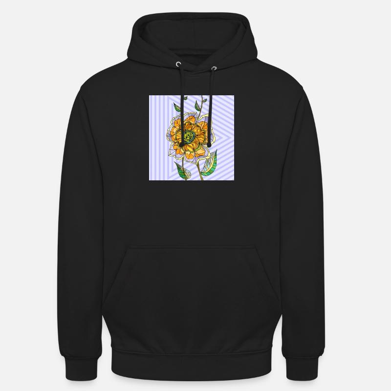 Fleur - Sweat-shirt à capuche unisexe - noir