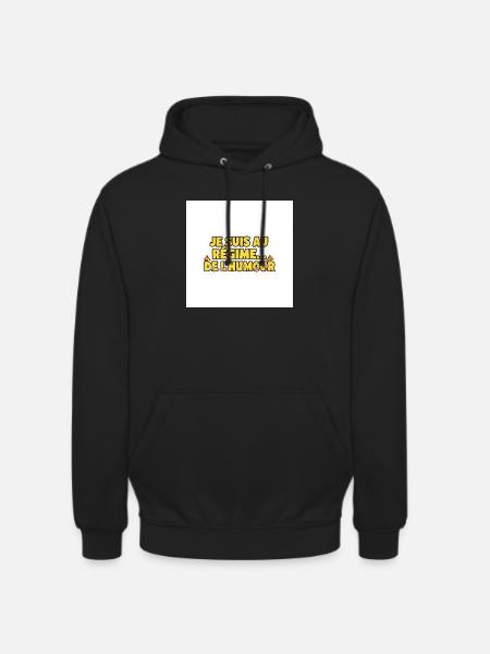 I'm on a humorous diet - Unisex Hoodie - black