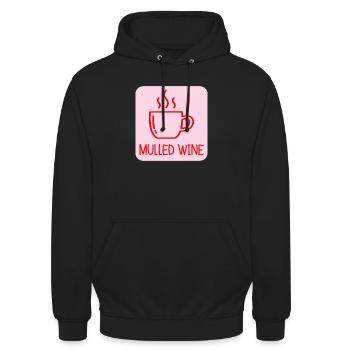 MULLED WINE MUG CHRISTMAS - Unisex Hoodie - black - Front - Alina (178cm) & Michal (187cm)