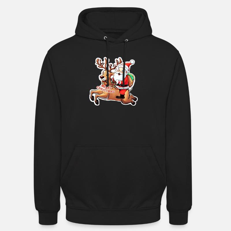 Babbo Natale - Père Noël Joyeux Noël - Sweat-shirt à capuche unisexe - noir