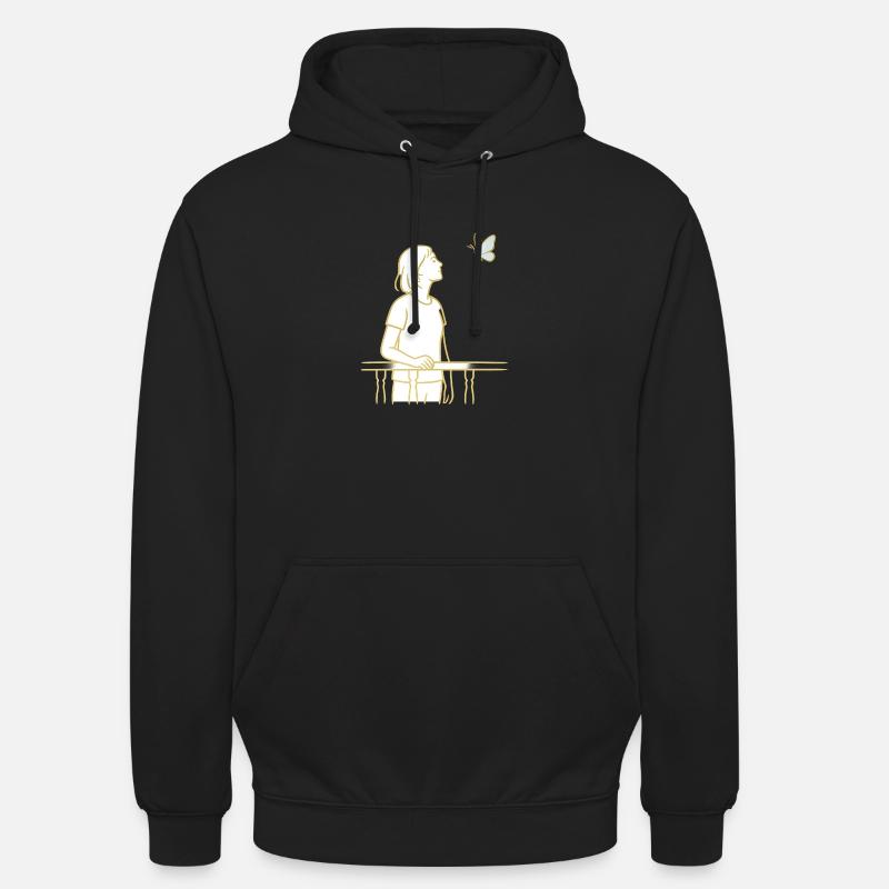 Vue du papillon - Sweat-shirt à capuche unisexe - noir