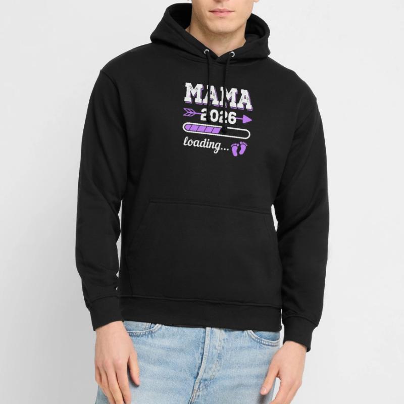 Maman 2026 Loading Idée cadeau de grossesse Sweat-shirt à capuche unisexe