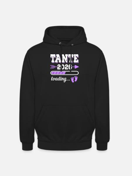 Tante 2026 Loading Schwangerschaft Geschenkidee - Unisex Hoodie - Schwarz