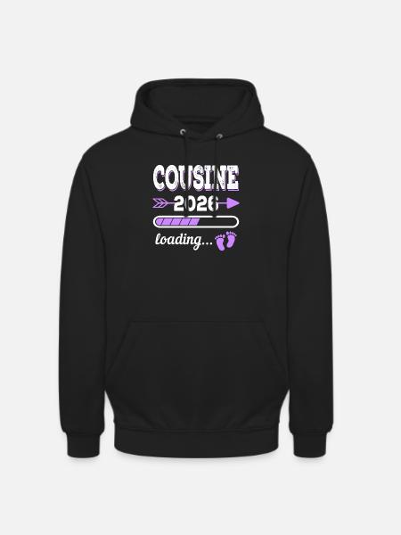 Cousine 2026 Loading Schwangerschaft Geschenkidee - Unisex Hoodie - Schwarz