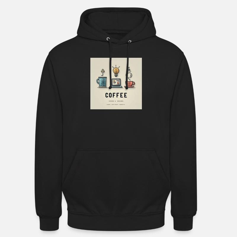 Coffee Code Design - Unisex Hoodie - black
