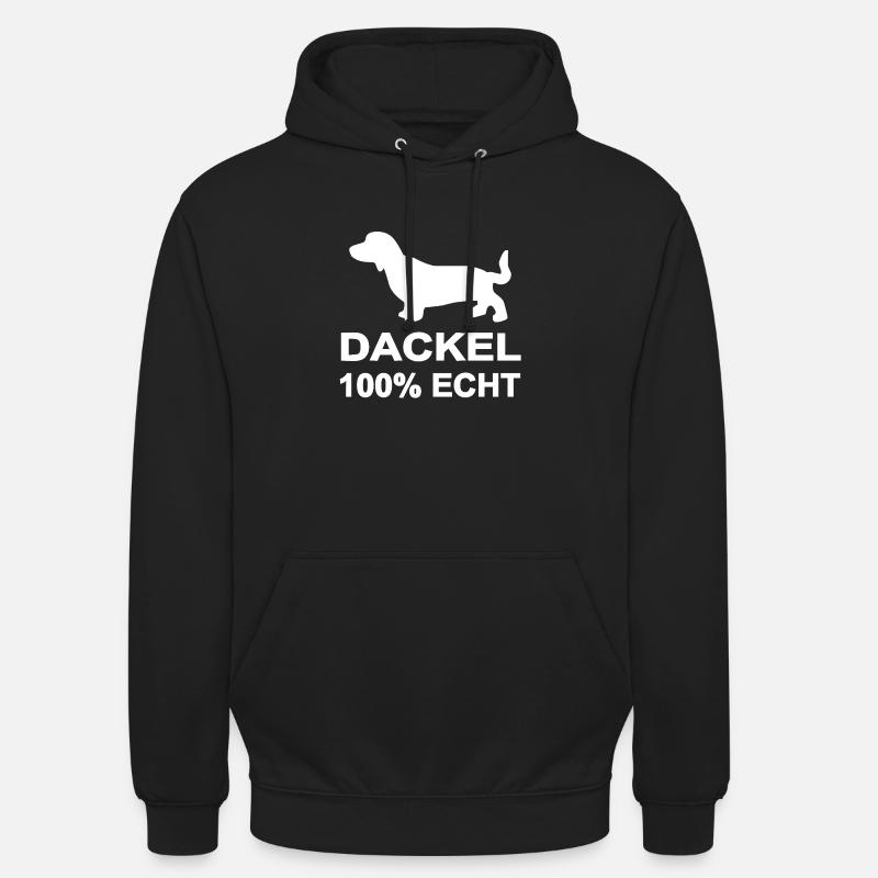 Teckel - Sweat-shirt à capuche unisexe - noir