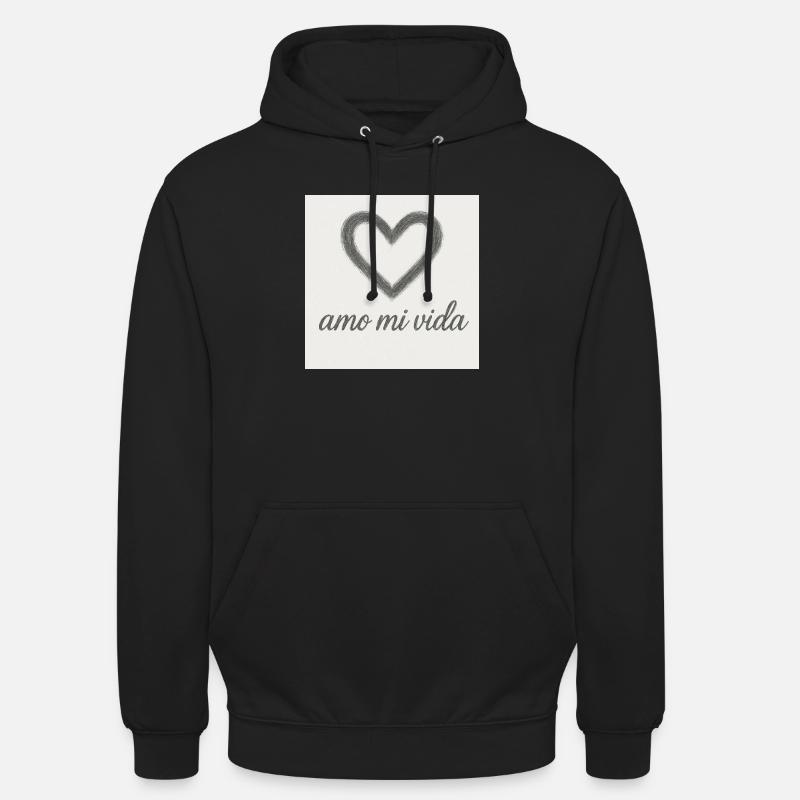 Herz und Lebensfreude - Unisex Hoodie - Schwarz