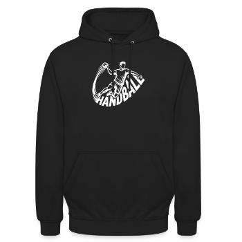 Handball Handball players Handball players - Unisex Hoodie - black - Front - Alina (178cm) & Michal (187cm)
