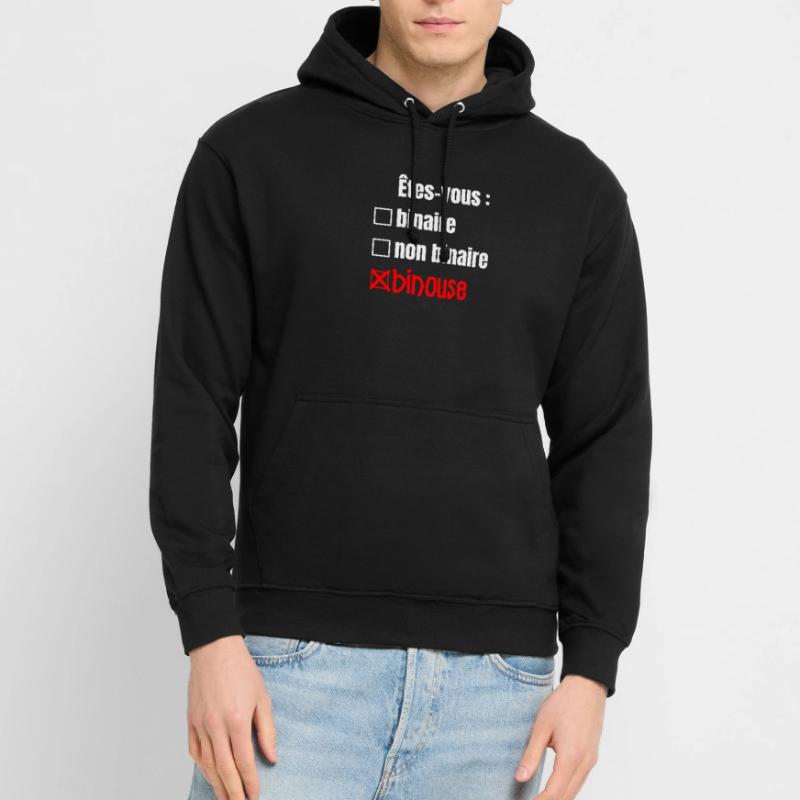 ARE YOU BINARY, NON-BINARY, BINOUSE! Unisex Hoodie