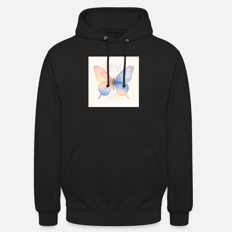 Papillon - Sweat-shirt à capuche unisexe - noir