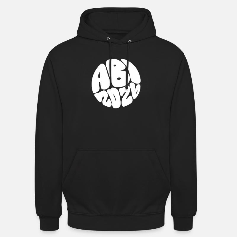 Blob Font Circle Pattern - Unisex Hoodie - black