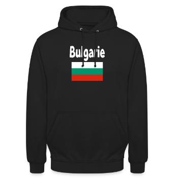 Bulgaria Flag and Bold Typography - Unisex Hoodie - black - Front - Alina (178cm) & Michal (187cm)