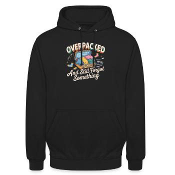 T-shirt de voyage drôle de randonnée autour du monde - Sweat-shirt à capuche unisexe - noir - Devant - Alina (178cm) & Michal (187cm)