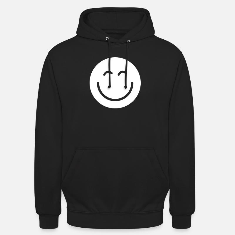 Smiley lächle gute Laune - Unisex Hoodie - Schwarz