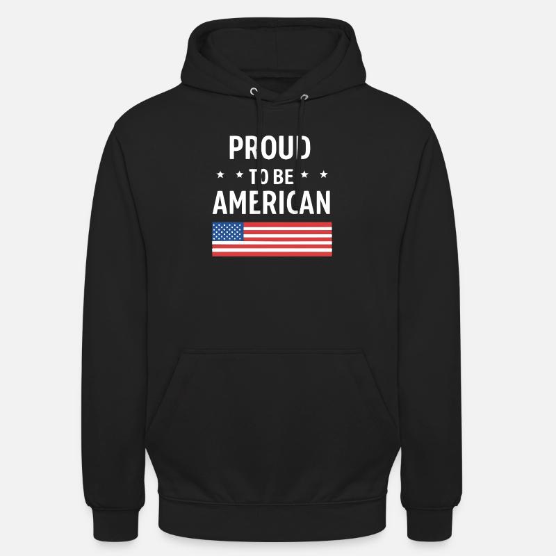 American Pride mit US-Flagge - Unisex Hoodie - Schwarz