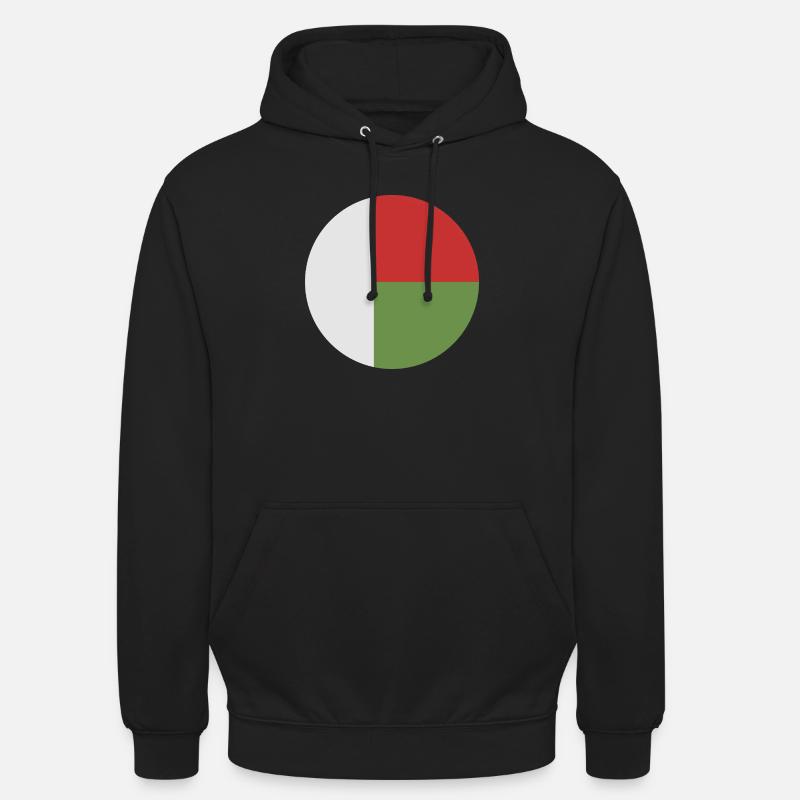 Drapeau rond de Madagascar - Sweat-shirt à capuche unisexe - noir
