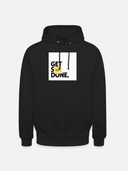 Få ting gjort sjovt kontor motiverende design - Hættetrøje unisex - sort
