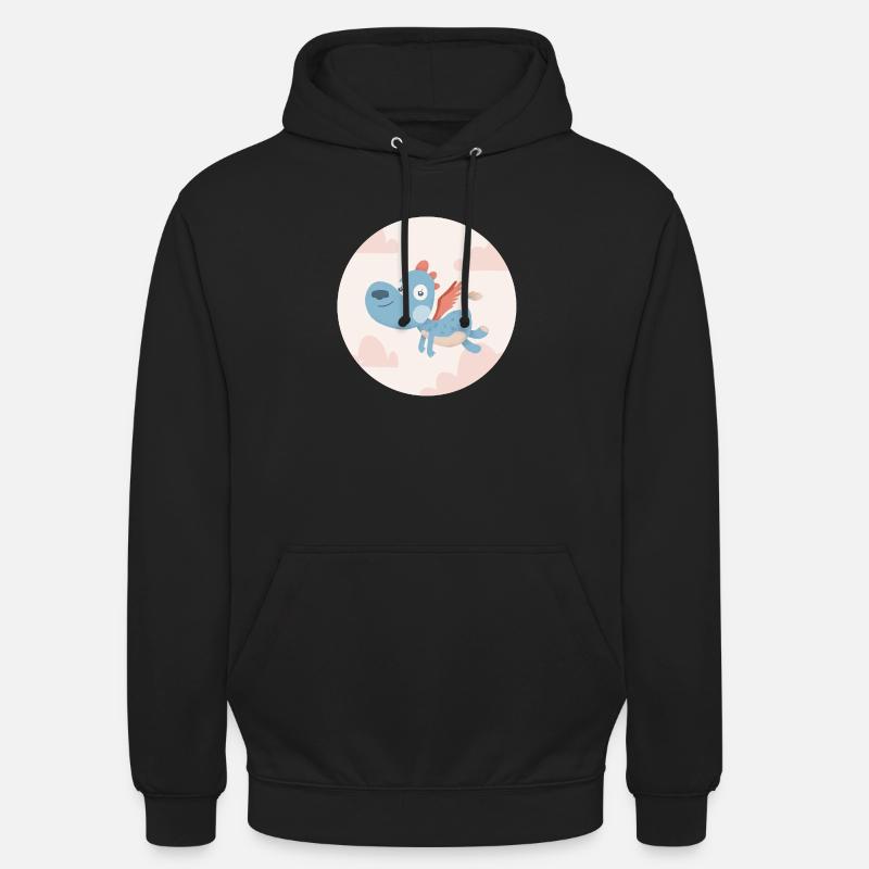 Blauer Drache - Unisex Hoodie - Schwarz