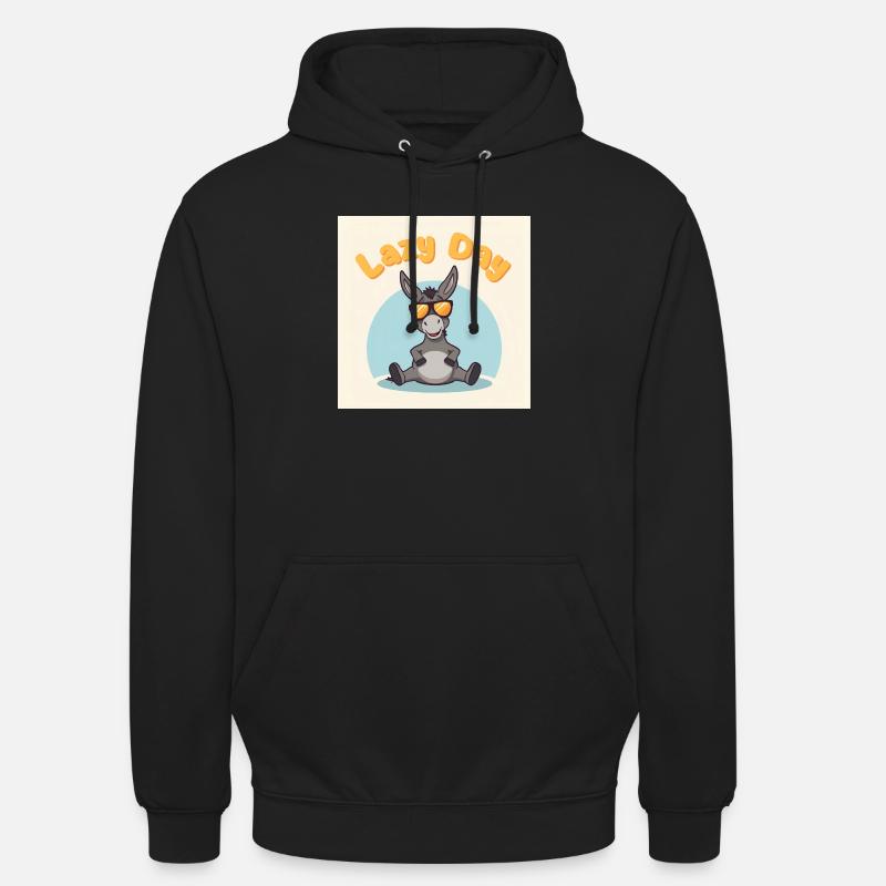Jour de Paresse - Âne Relax - Sweat-shirt à capuche unisexe - noir