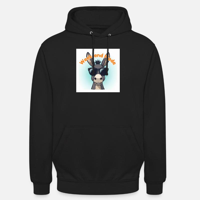 Esel-Wochenend-Mode - Unisex Hoodie - Schwarz