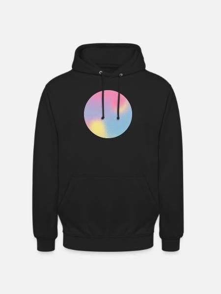 Aura Check Pastel Gradient Sphere - Unisex Hoodie - black