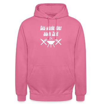 Grillen - Unisex Hoodie - Pink - Vorne - Alina (178cm) & Michal (187cm)