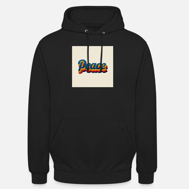 Peace Design des années 70 - Sweat-shirt à capuche unisexe - noir