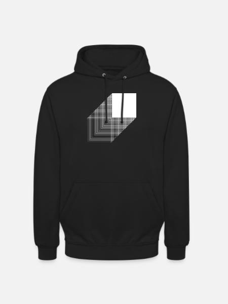 Bold square bauhaus design - Unisex Hoodie - black