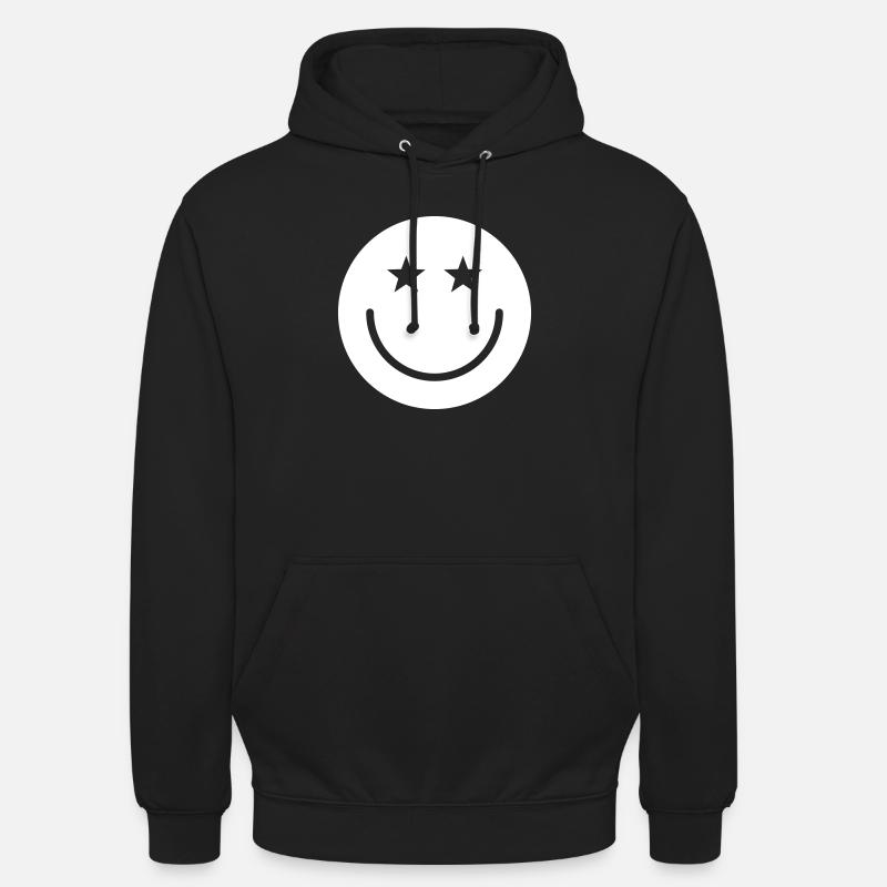 Smiley Design – Minimal & Positive - Unisex Hoodie - black