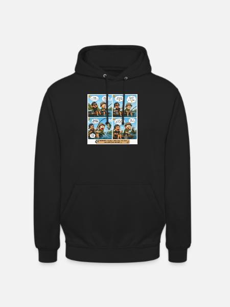 Relaxing Fishing Comic: Big Catch Lesson - Unisex Hoodie - black
