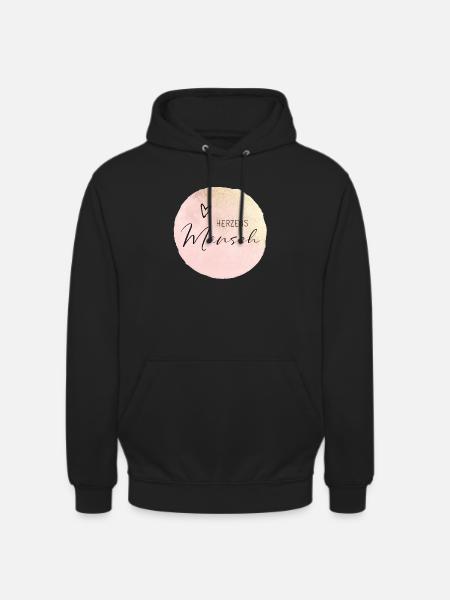 Herzensmensch - Unisex Hoodie - Schwarz