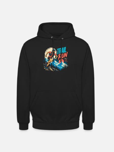 Trailrun - Unisex Hoodie - Schwarz