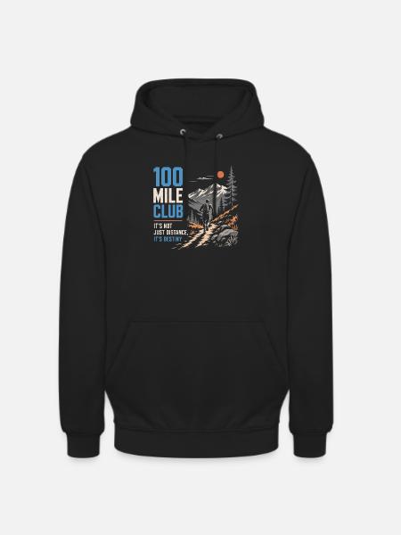 Trailrunning – 100-Meilen-Club - Unisex Hoodie - Schwarz