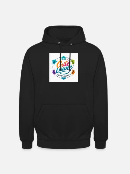 Gute Laune Kreis Farbig Positiv - Unisex Hoodie - Schwarz