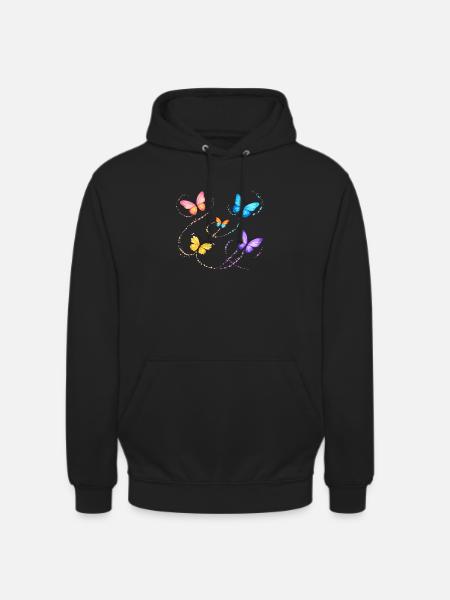 Butterflies - Unisex Hoodie - black