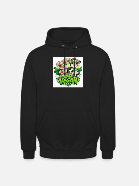 Adoptez les super-héros véganes - Sweat-shirt à capuche unisexe - noir