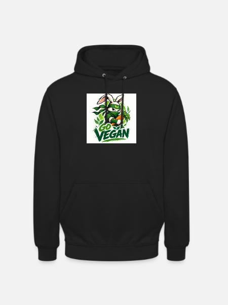 go vegan - Unisex Hoodie - black