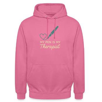 Gratitude Practice Journal Lover Emotional - Unisex Hoodie - pink - Front - Alina (178cm) & Michal (187cm)